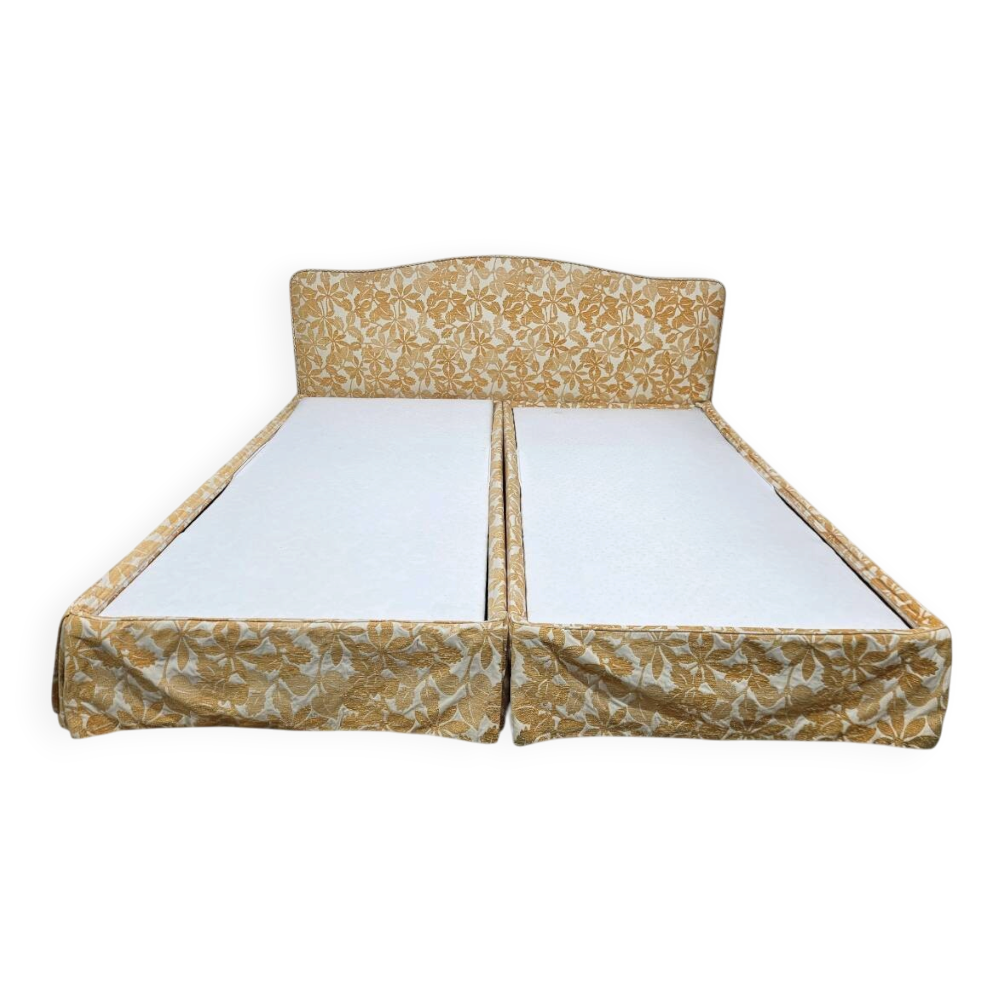 Exclusive Dual electric bed 200 cm x 200 cm - Vintage Gold 1970s.