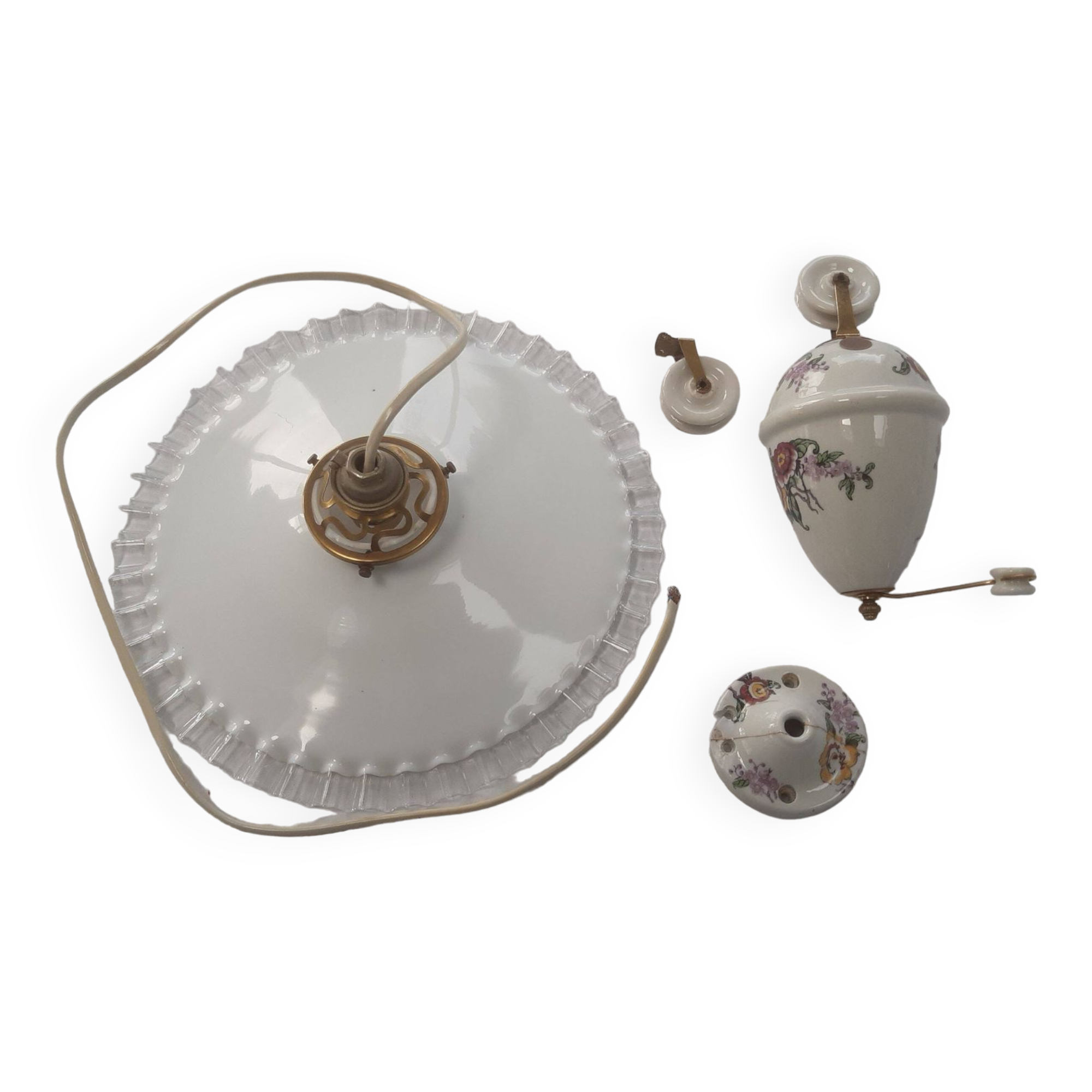 Light fixture, counterweight suspension 1930s/1950s