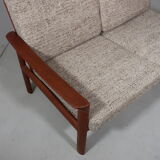 Two-seater sofa in massive teak 60s edition Dyrlund