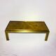 Vintage coffee table in agglomise glass and brass