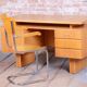 Mid-Century Ash Writing Desk, Czechoslovakia, 1960s