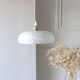 Suspension verre de Clichy blanc