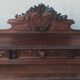 Louis XIII cylinder desk in carved oak, 19th century.