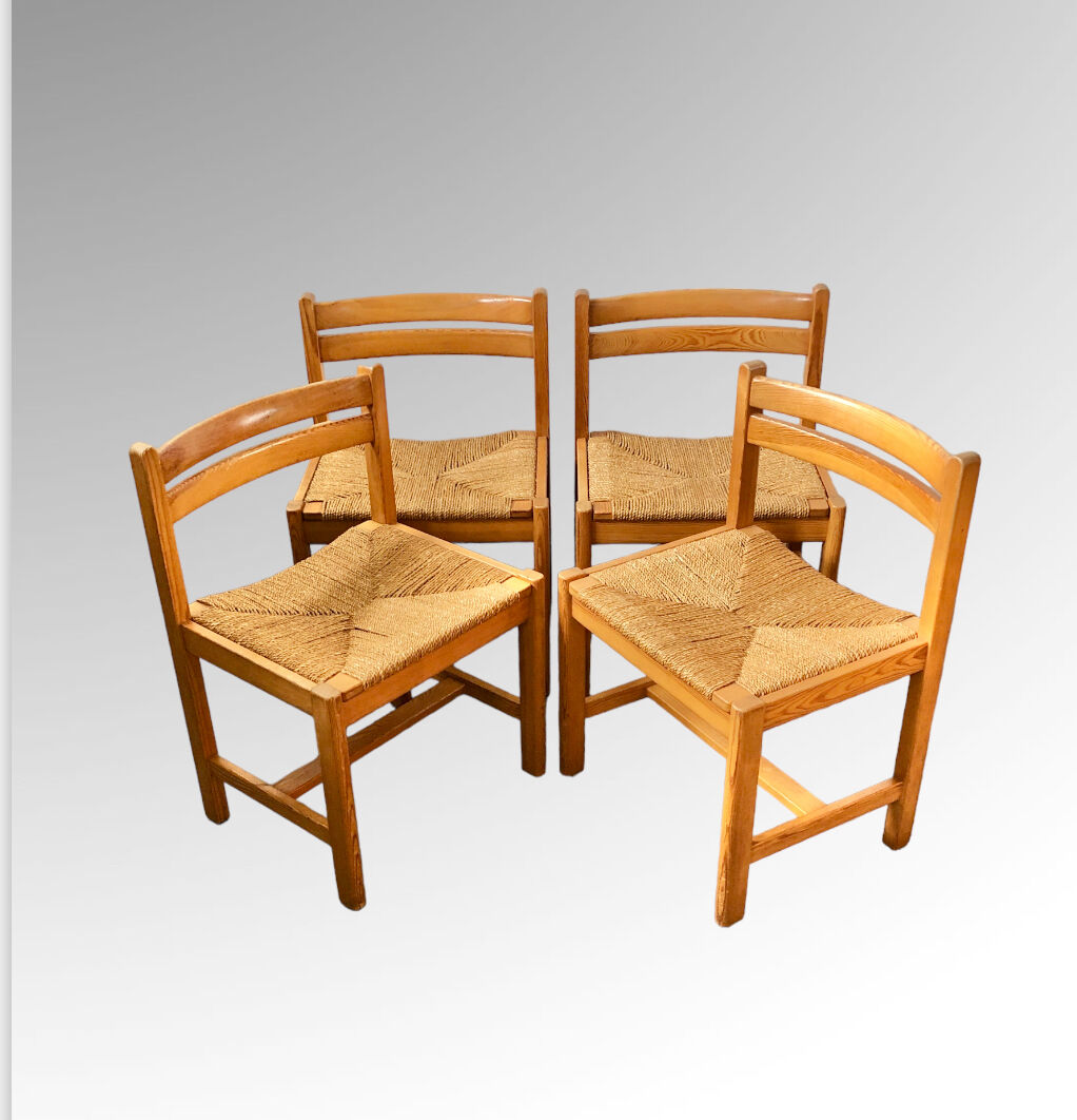Set of 4 Asserbo chairs by Borge Mogensen for AB Karl Andersson & Soner 1960s
