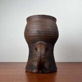 Carafe Vase de Pottery de Studio Allemand Brutaliste Mid-Century Modern par Gerhard Liebenthron, 1974