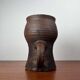 Carafe vase by German studio pottery, Brutalist Mid-Century Modern by Gerhard Liebenthron, 1974.