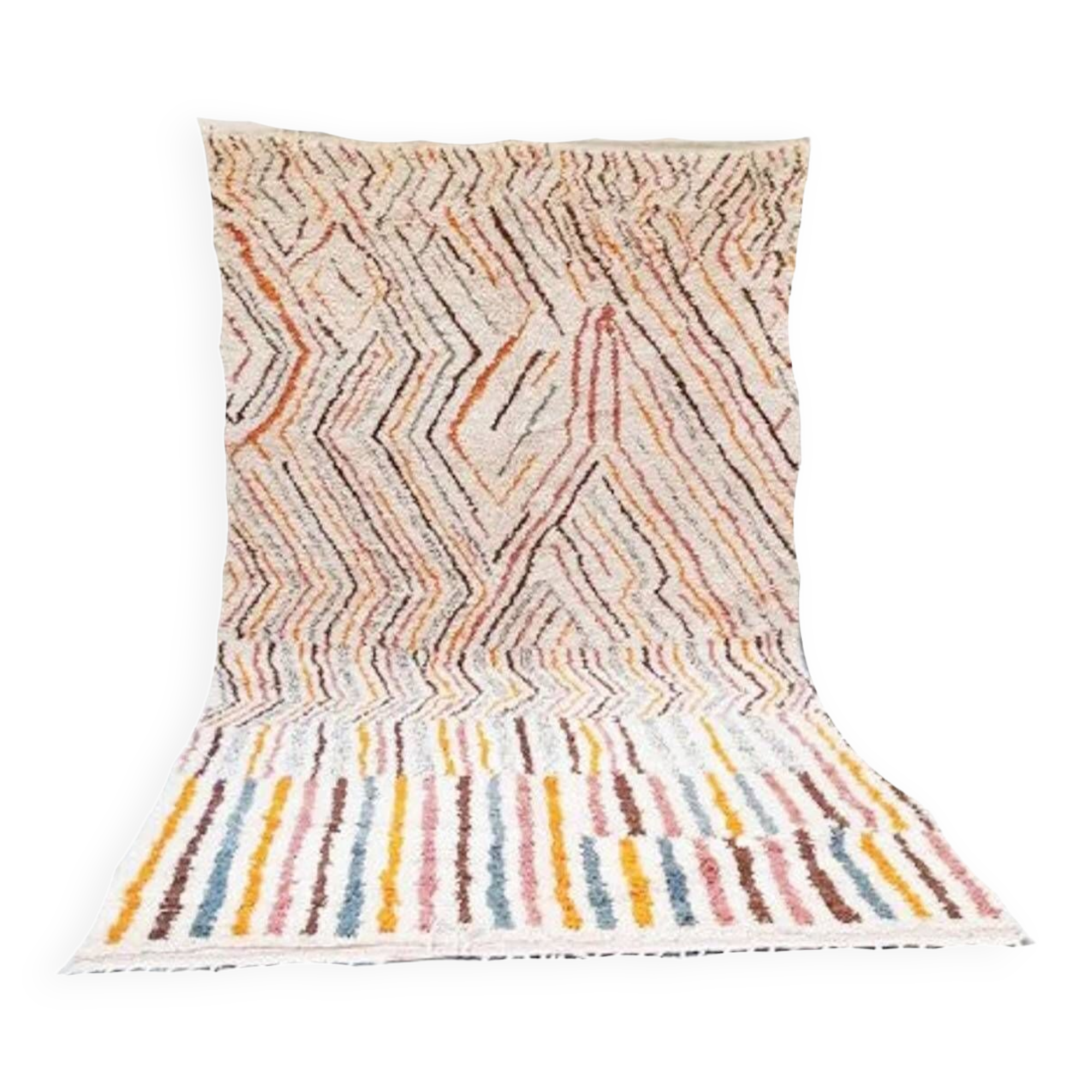 Handmade wool Berber rug 332 X 195 CM