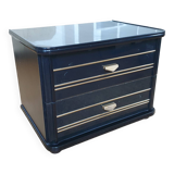 Vintage black bedside cabinet