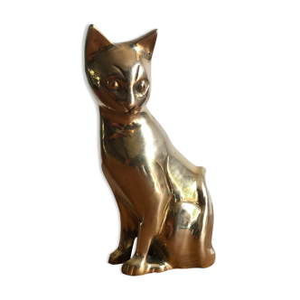 Vintage brass cat