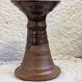 Vintage stoneware candlestick