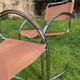 Pair of chrome armchairs, vintage circa 70