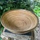 Large wicker basket brass Gabriella Crespi 1960s Italy vintage