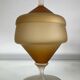 Vintage blown glass candy box on a stand