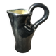French vase, black outside yellow inside