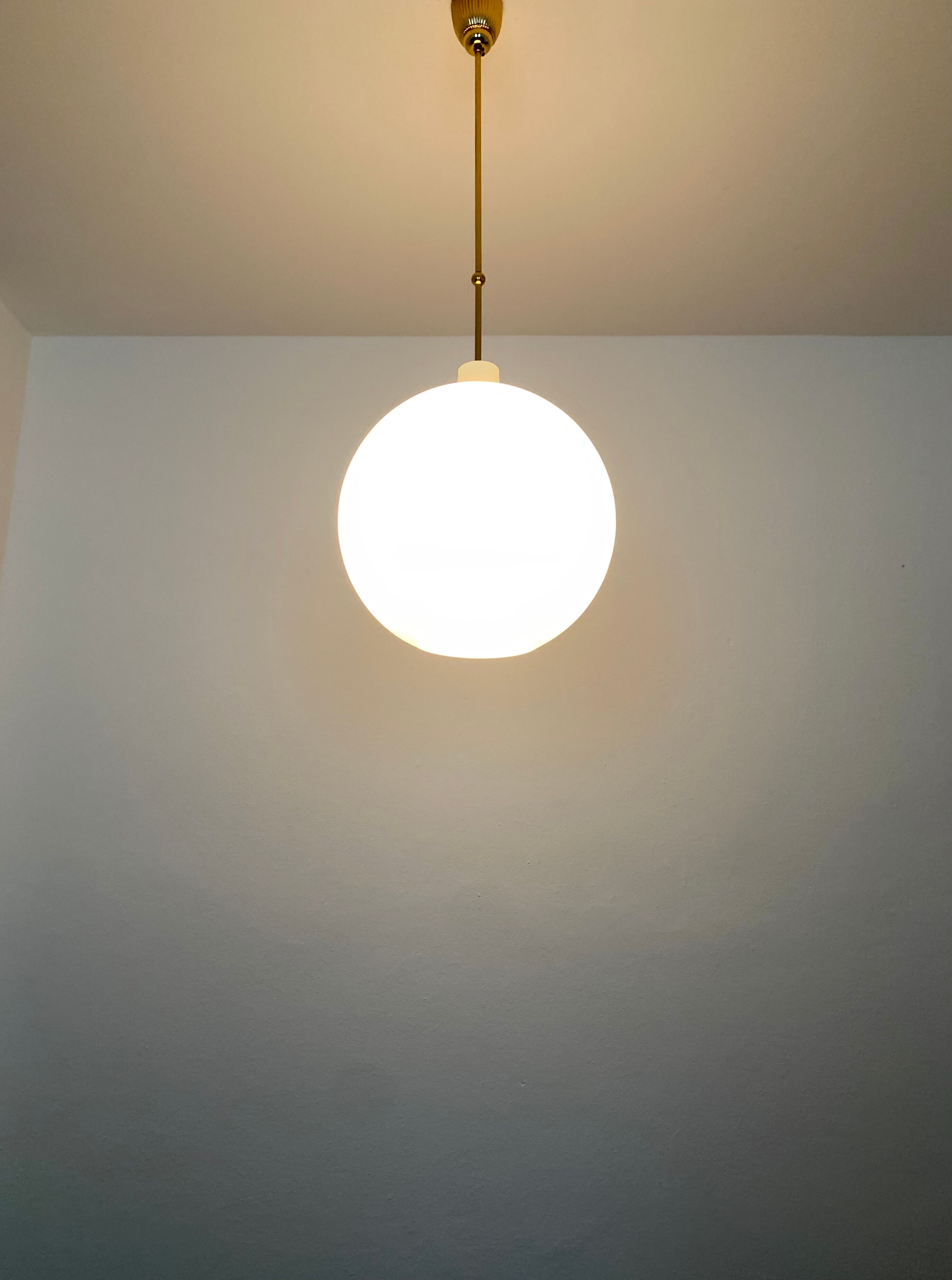 Large opaline lamp by Aloys Gangkofner for Peill and Putzler