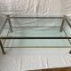 Table basse verre et laiton