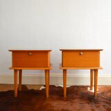 Pair of vintage bedside tables 60