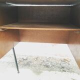 Modernist desk compass feet with drawer box