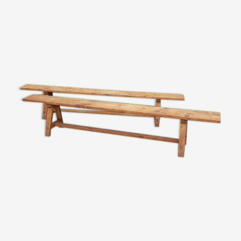 Paire de bancs anciens