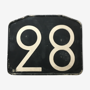 Old bus line plate 28