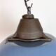 Industrial Blue Enamel and Cast Iron Pendant Lamp, 1960s