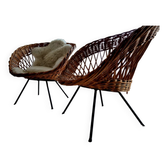 Rattan armchair