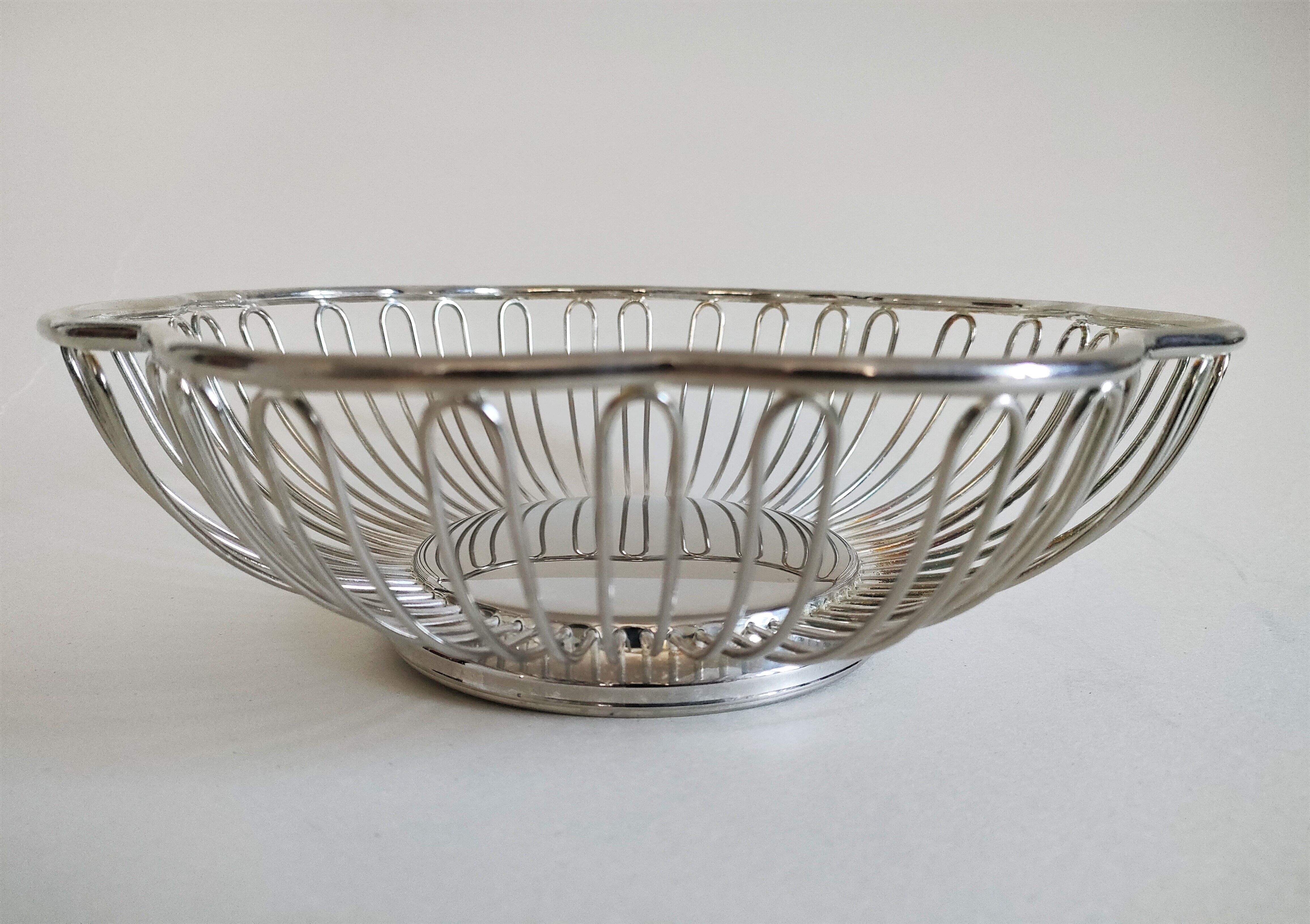 Silver metal basket