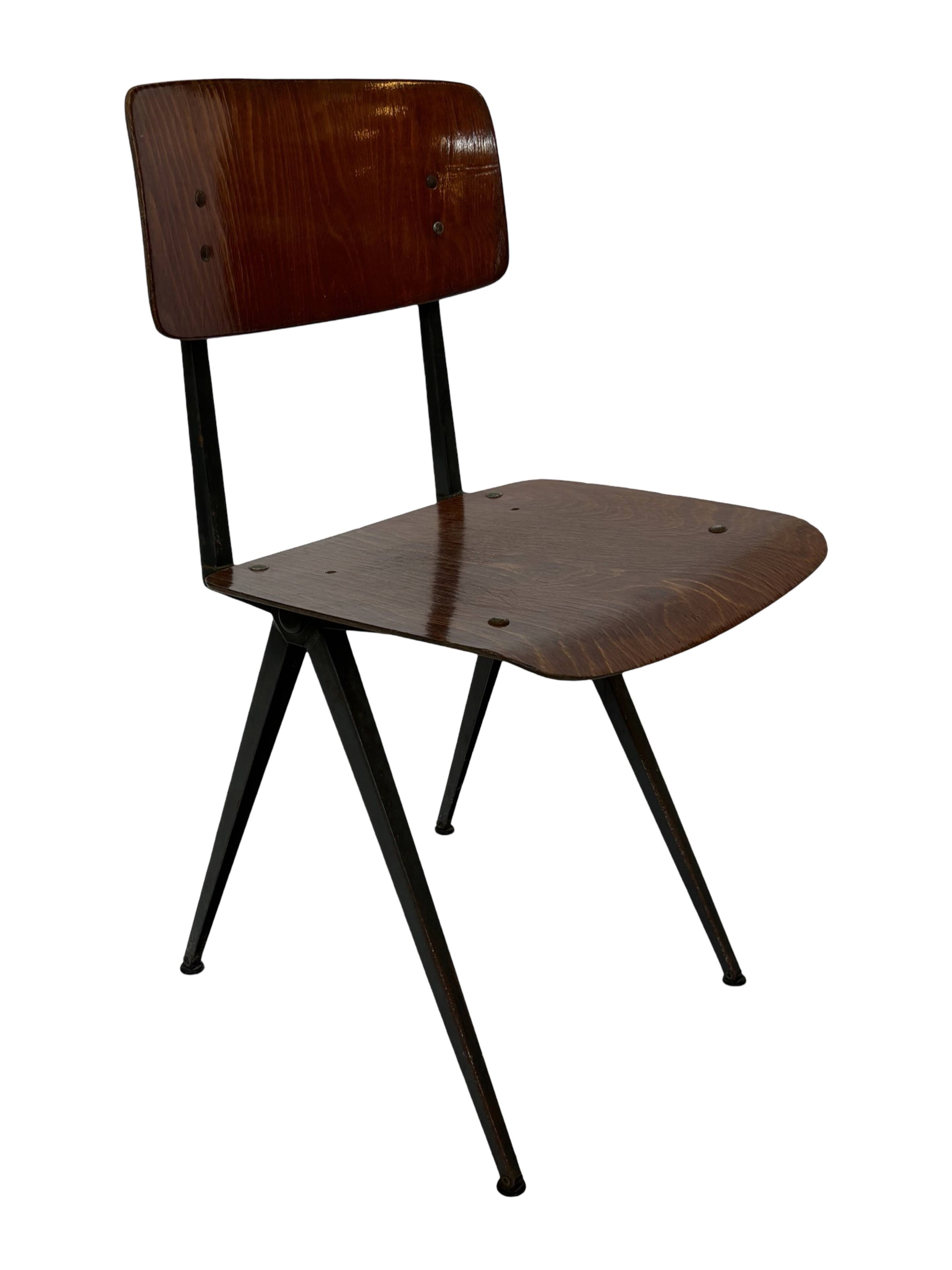 Vintage Marko holland industrial school chair 60's netherlands design