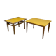 Duo de tables basses bois jaune