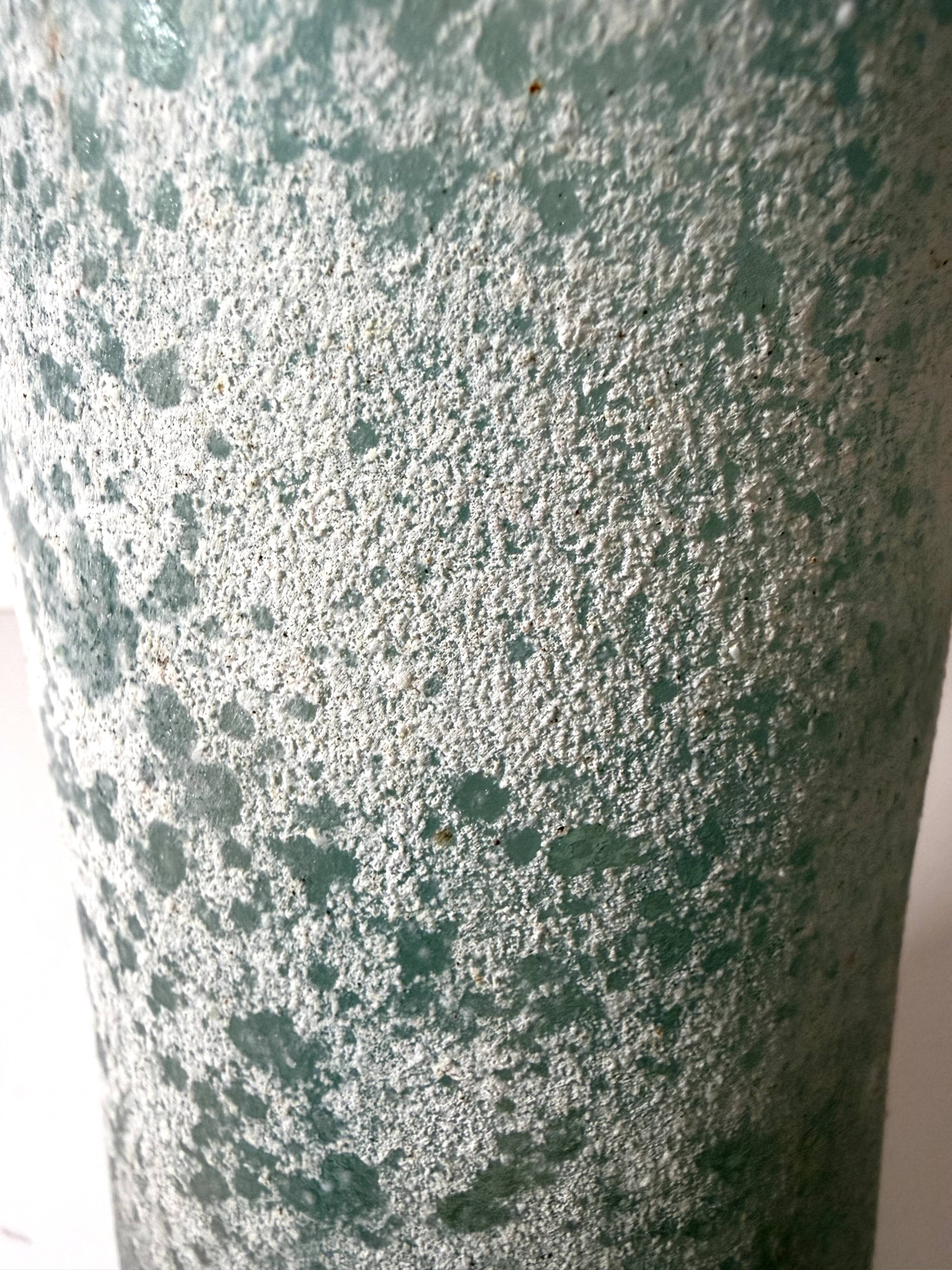Teal Scavo Glass Bottle Vase attr. to Gino Cenedese, Italy