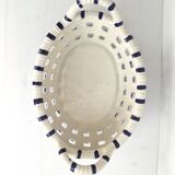 Vintage woven ceramic basket
