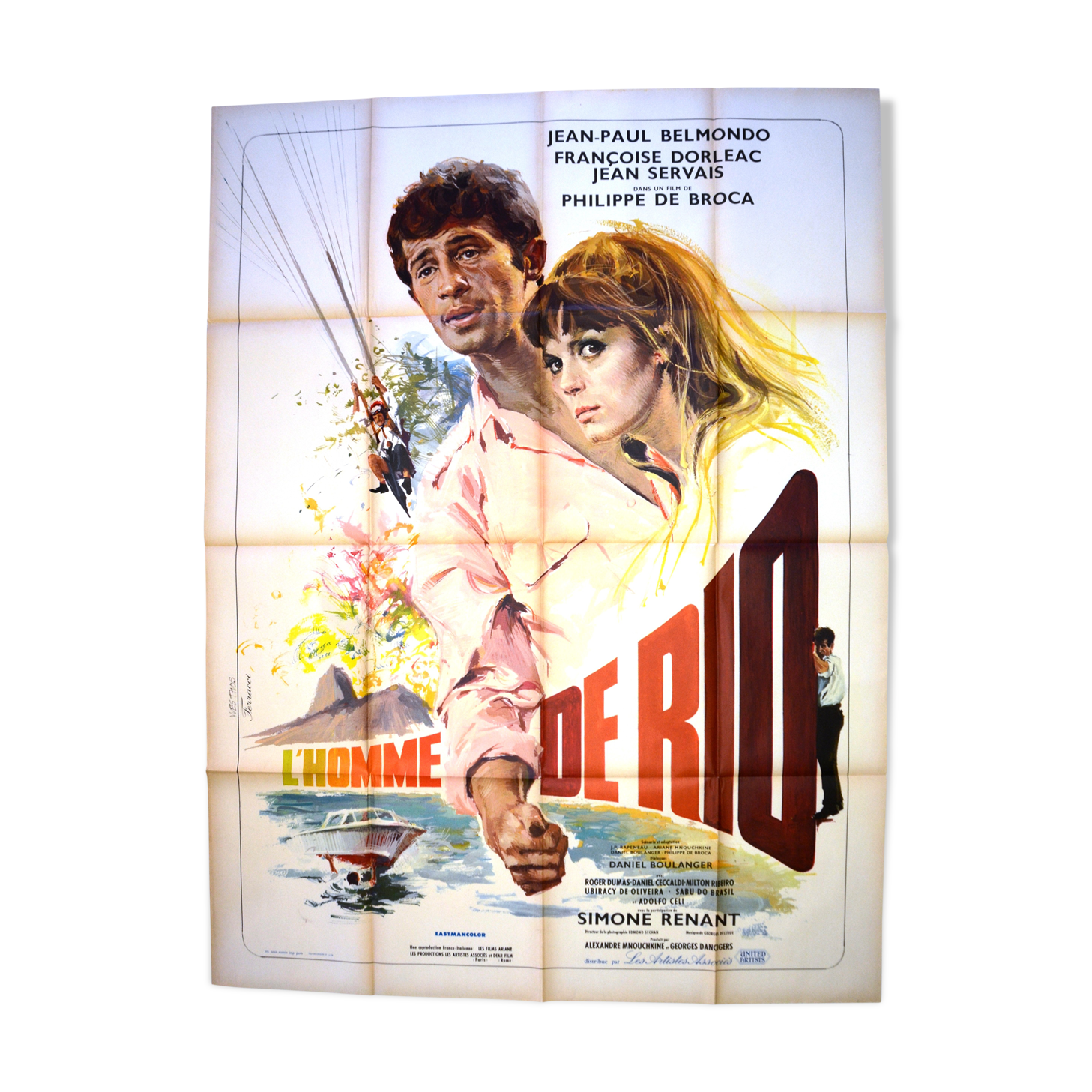 Original film poster "The Man of Rio "1964 Jean-paul Belmondo, Dorléac...