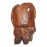Chaise en tronc d'arbre en bois sculpté à la main, années 1970