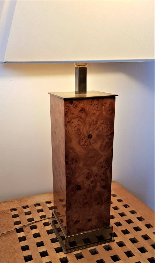 Paire de Lampe Loupe d'Orme  Jacques Charpentier Année 70