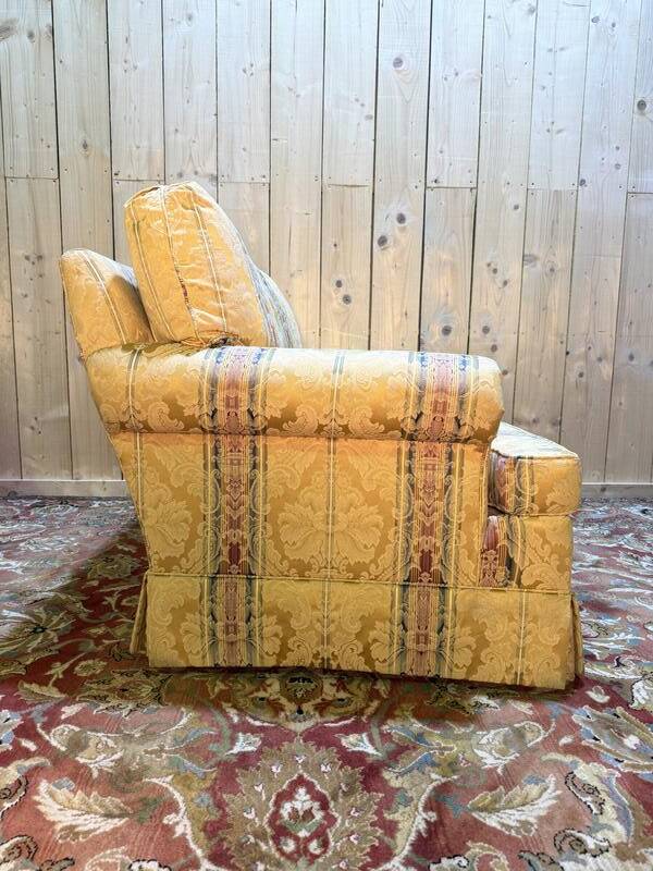 Canapé de style anglais en soie - damas