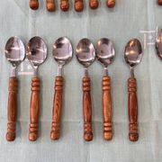 Vintage wooden cutlery set