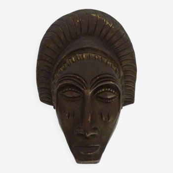 African style terracotta mask signed Siki