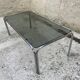 Coffee table smoked glass and chrome