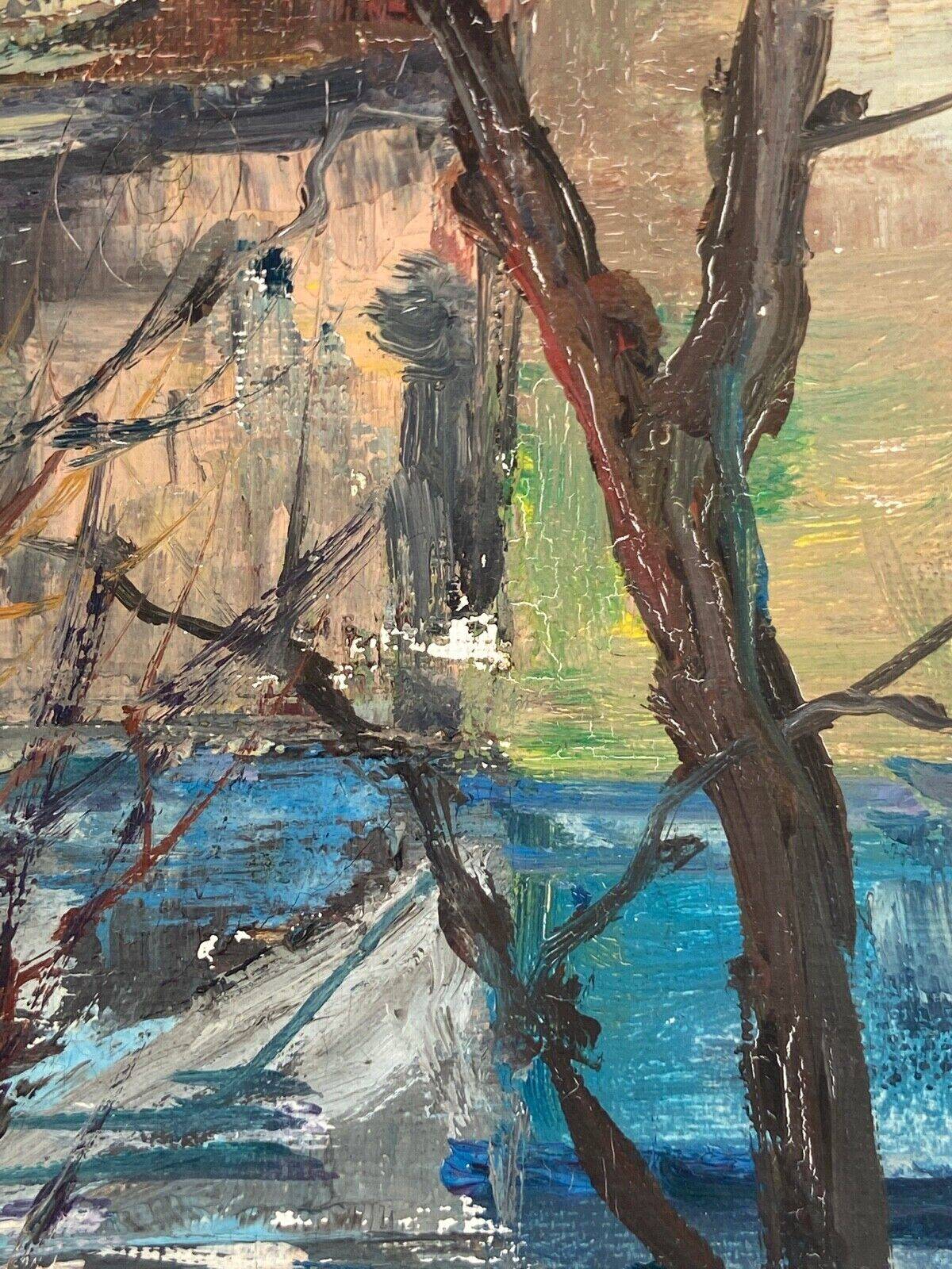 Oil on panel by Gino Milani Paris Saint-Pierre de Montmartre 1975