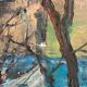 Oil on panel by Gino Milani Paris Saint-Pierre de Montmartre 1975