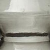 Grey glass vase 16cm