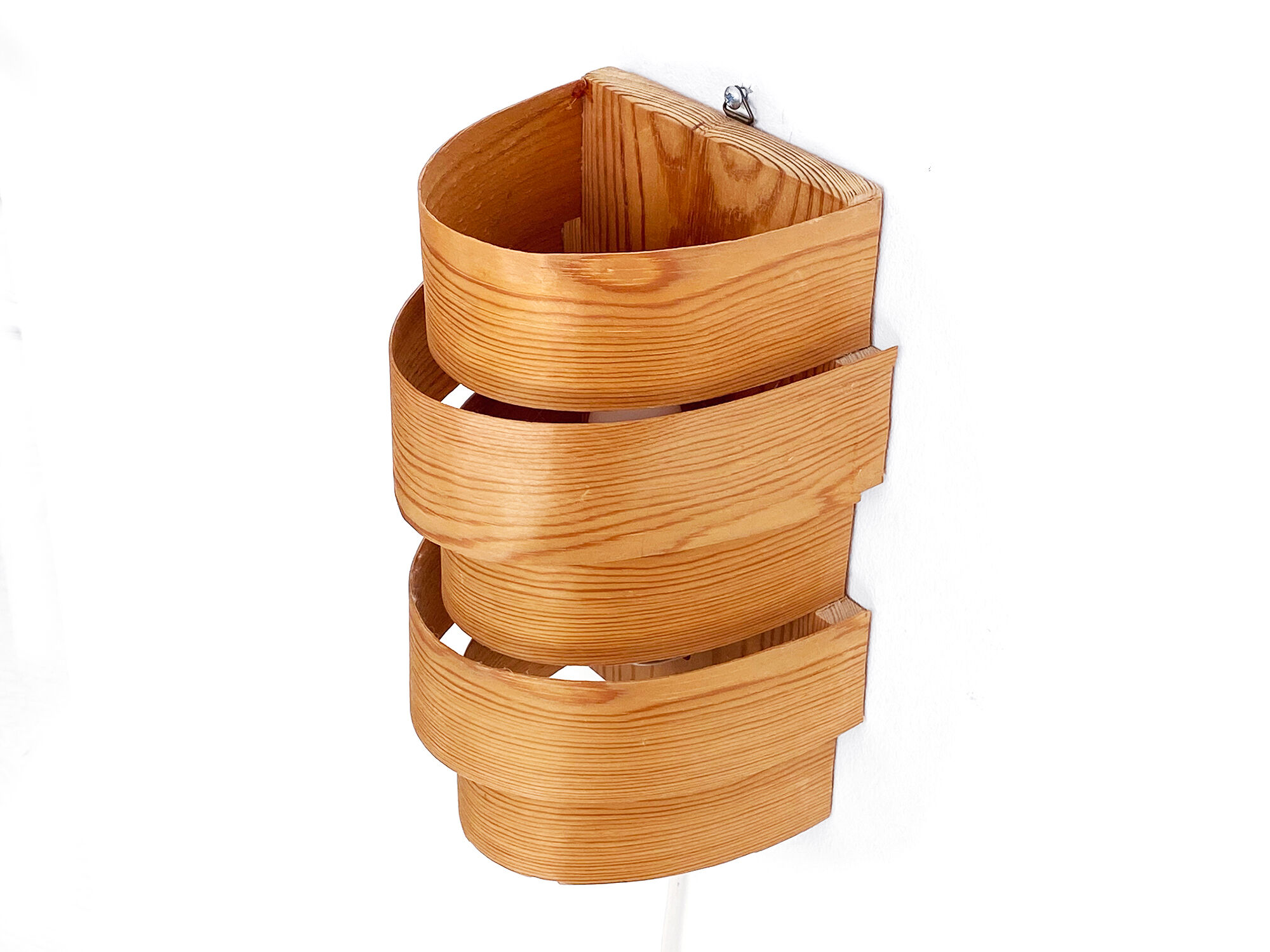 Pine veneer sconce, Sweden 1960s