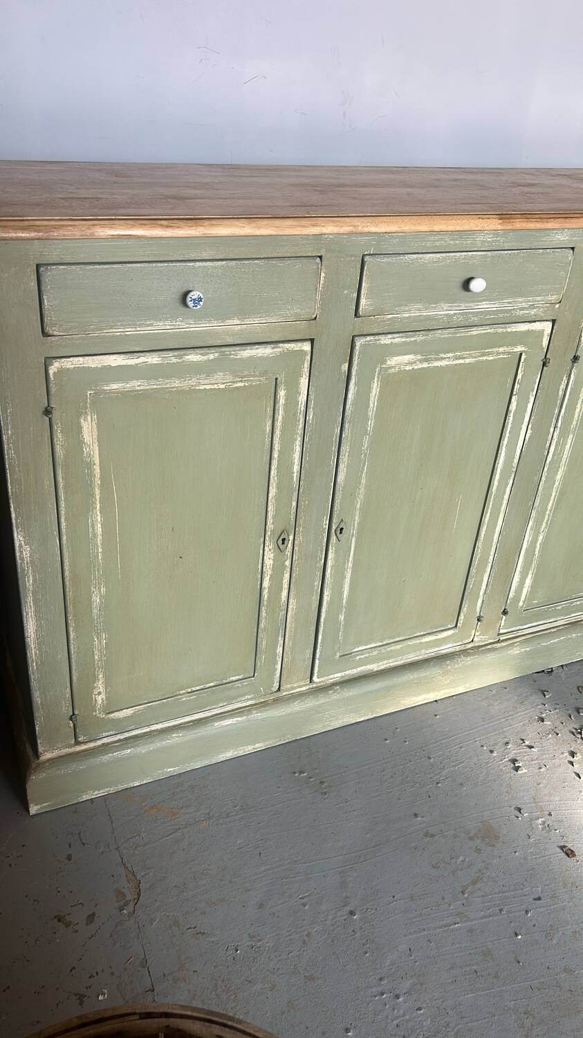 Antique haberdashery cabinet with 4 doors and 4 drawers