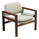 Fauteuil lounge en wengé de milieu de siècle