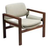 Fauteuil lounge en wengé de milieu de siècle
