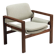 Fauteuil lounge en wengé de milieu de siècle