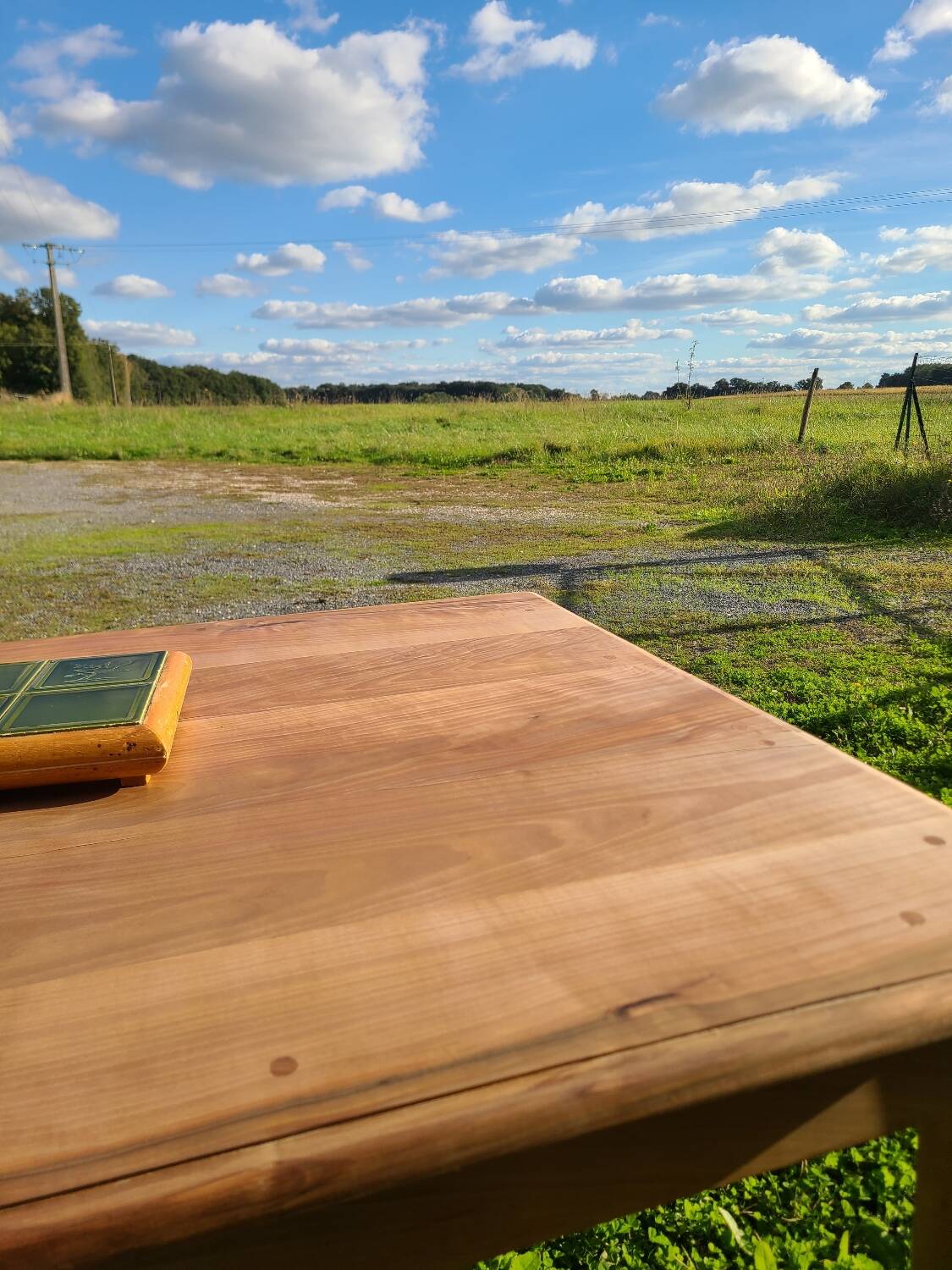 Cherry wood farmhouse table circa 1930