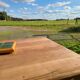 Table de ferme en merisier vers 1930
