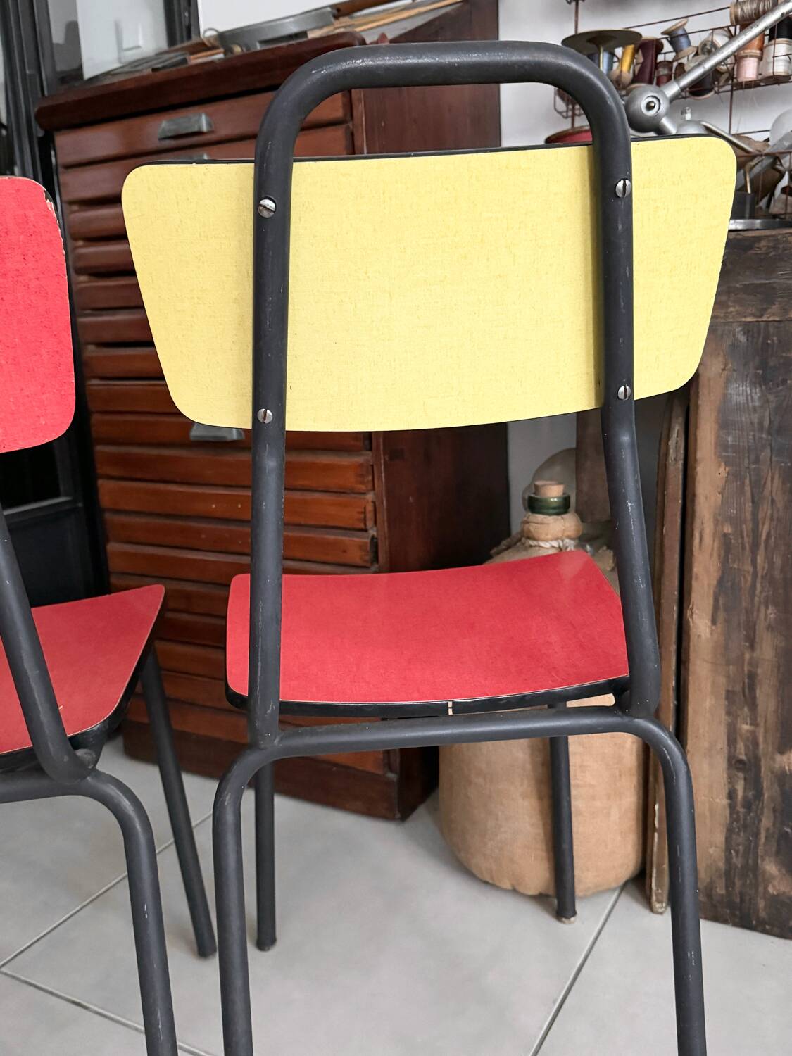 Pair of vintage Formica chairs