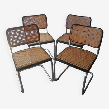 Set de 4 chaises cesca b32 Marcel Breuer vintage